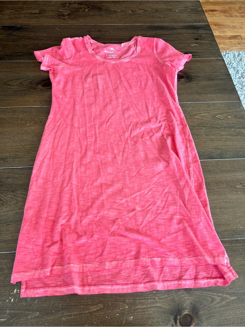 Tommy Bahama Bright Pink Short Sleeve Tee Dress-size xs